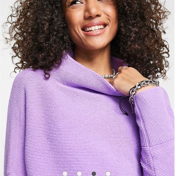 Free People Lavender Cowl Neck Sweater - Picture 3 of 8